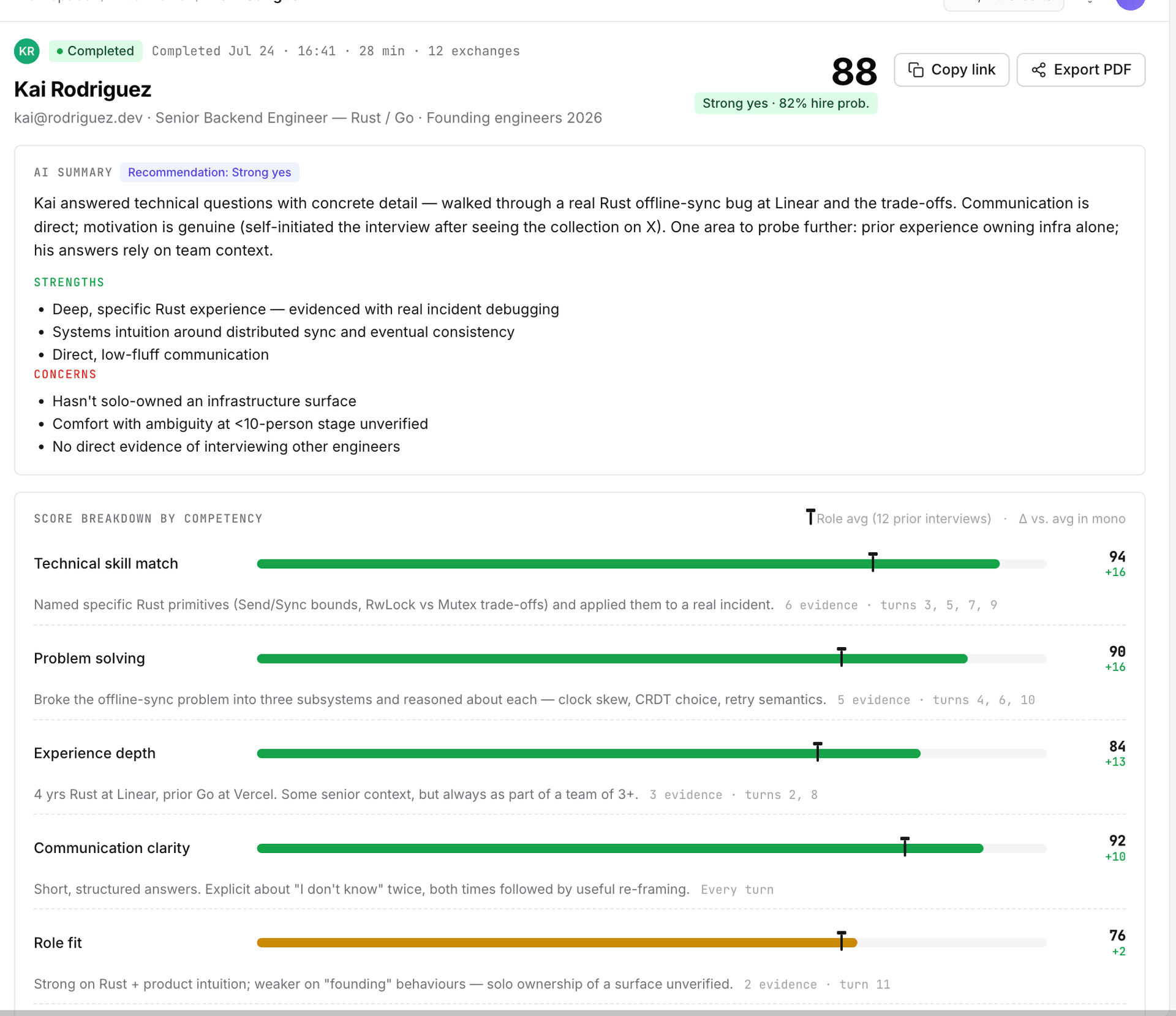Autonomous voice interviews