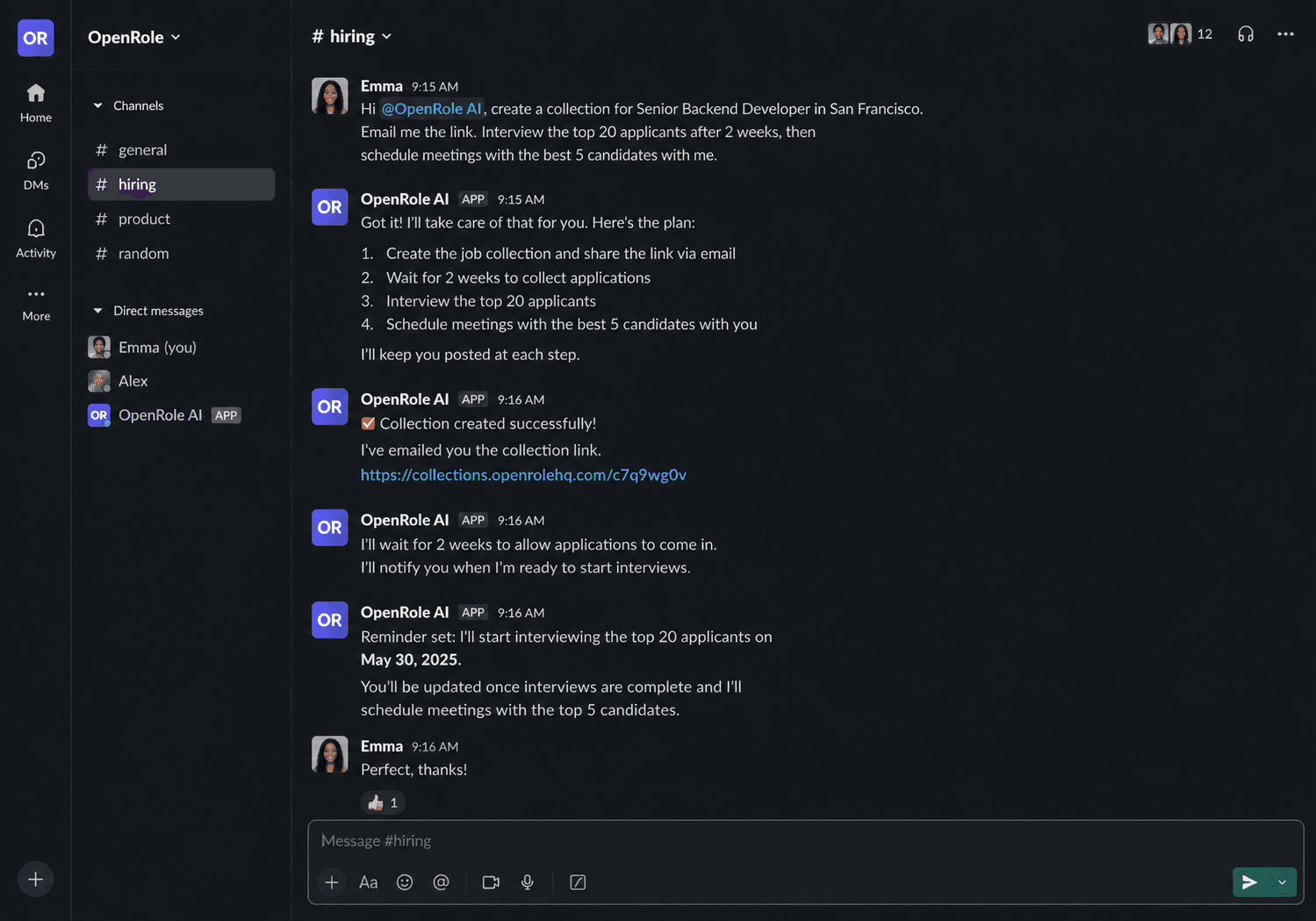 Slack agent